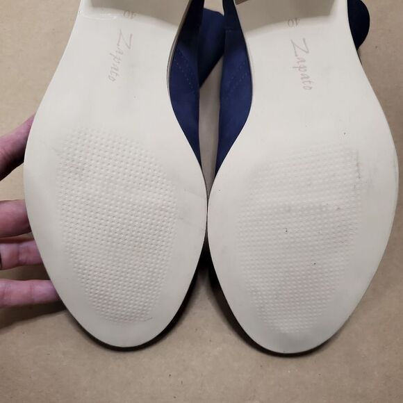 Navy Suede Block Heel Ankle Boot - Picture 10 of 16